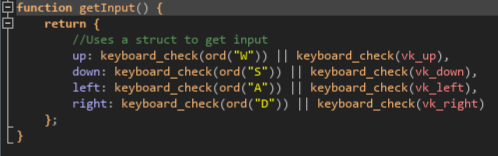 Input code