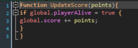 Score updater code